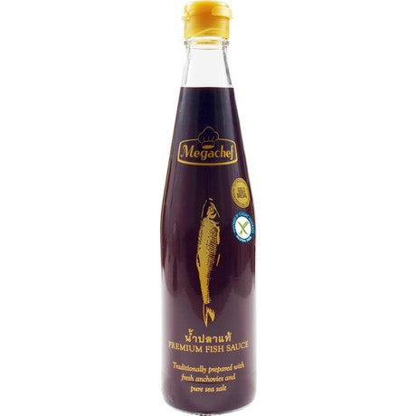Megachef 500ml PREMIUM Fischsauce [ glutenfrei ] und ohne Glutamat - Fisch Sauce