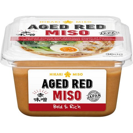Hikari Miso Aged Red Miso, fermentierte Miso-Paste aus Japan, 300 g (Art. 5278) – 4er-Pack (4×300 g)