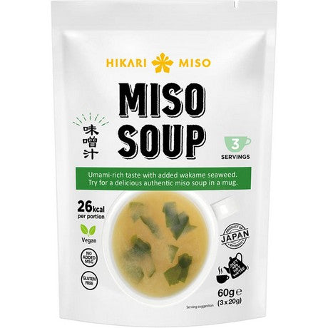 HIKARI MISO Hikari Instant Misosuppe 60g (3Portionen) – 5er-Pack (5×60 g)