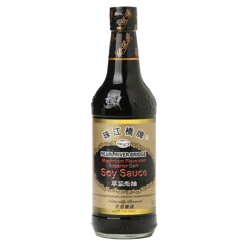 Pearl River Bridge Dunkle Pilz-Sojasauce - Chinesische Sojasauce 500 ml – 3er-Pack (3×500 g)