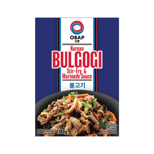 OBAP Korean Bulgogi Stir-Fry & Marinade Sauce - Würzsauce nach koreanischer Bulgogi-Art zum Braten und Marinieren - 100g – 6er-Pack (6×100 g)