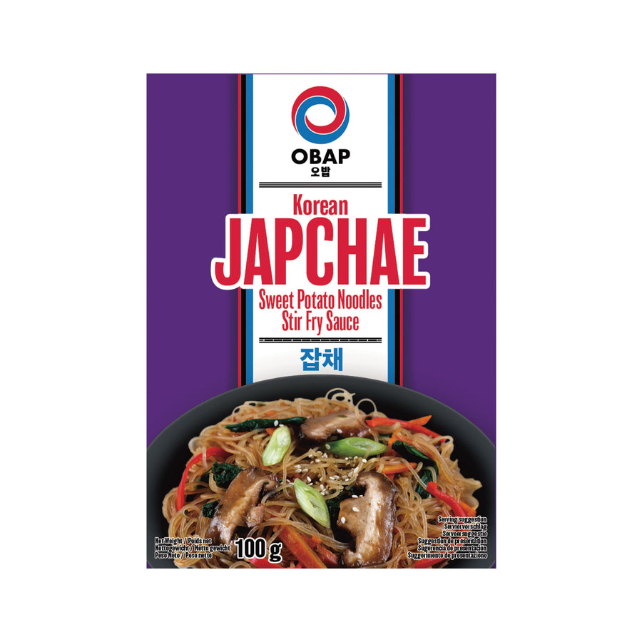 OBAP Korean Japchae Sweet Potato Noodles Stir-Fry Sauce - Würzsauce nach koreanischer Art zum Braten - 100g – 6er-Pack (6×100 g)