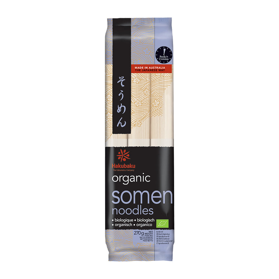 Hakubaku Japanische Bio Somen Nudeln, 270 g – 4er-Pack (4×270 g)