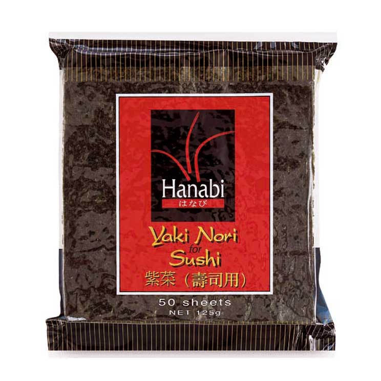 Hanabi 50 Yaki Nori Blätter für Sushi 125g