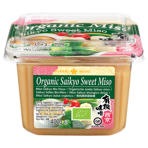 Hikari Miso Organic Saikyo Sweet, aus Japan, Bio Miso-Paste süß, 400 g