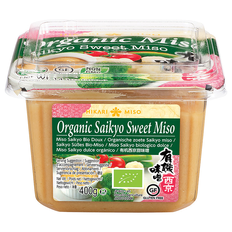 Hikari Miso Organic Saikyo Sweet, aus Japan, Bio Miso-Paste süß, 400 g