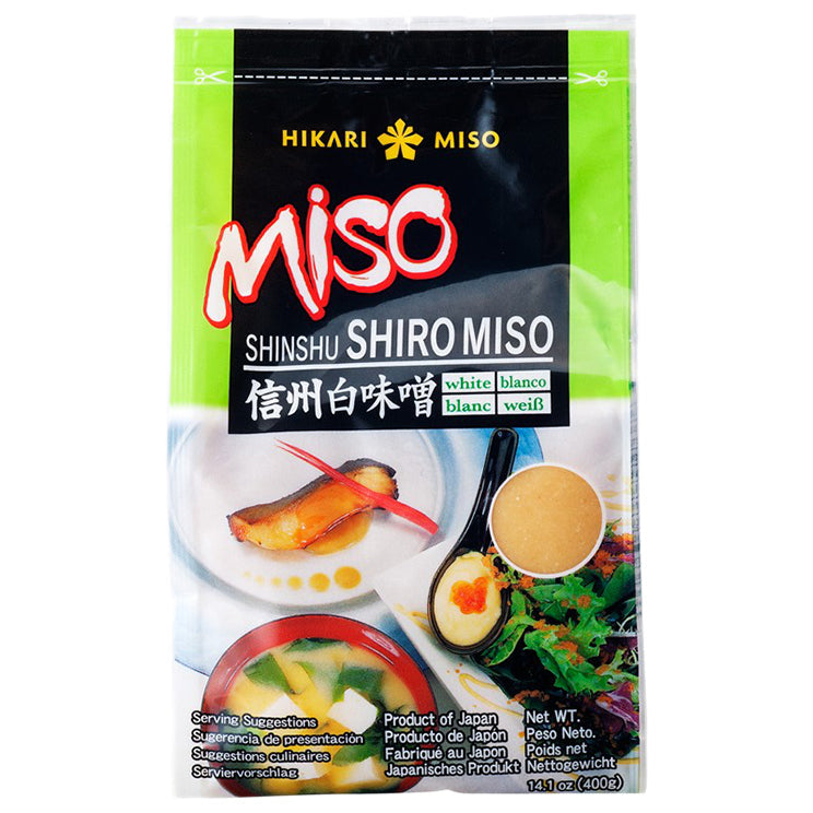 Hikari Miso Shiro Miso, weiße, authentische Miso-Paste aus Japan, ohne Zusatzstoffe, 400 g – 5er-Pack (5×400 g)