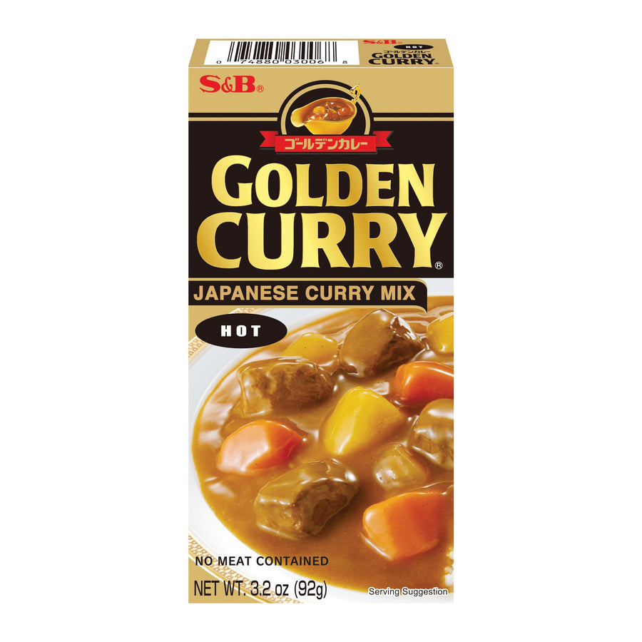 S&B Golden Curry Sauce Mix, Hot by S&B 92 g – 4er-Pack (4×92 g)