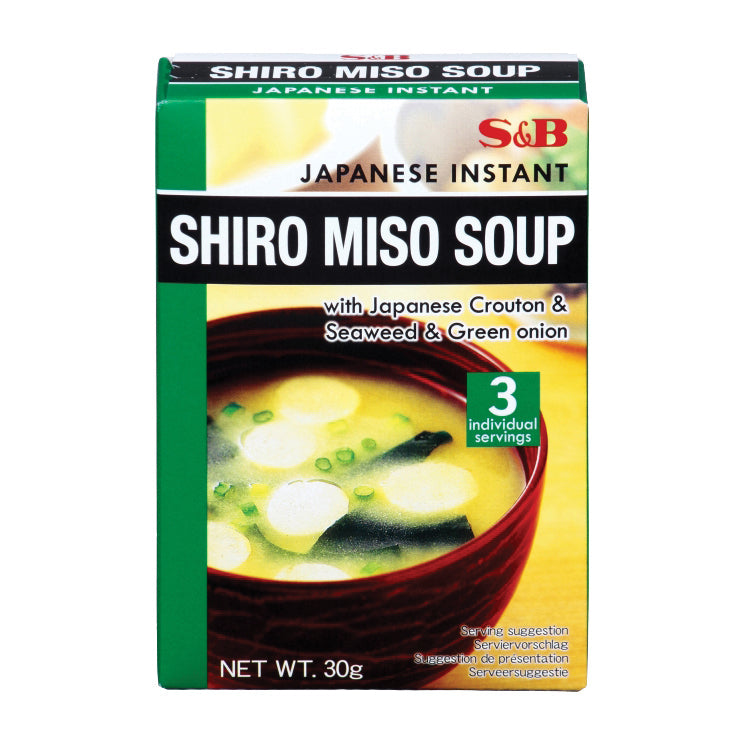 S&B - Instant Shiro Miso Suppe 30 g (Art. 5626) – 3er-Pack (3×30 g)