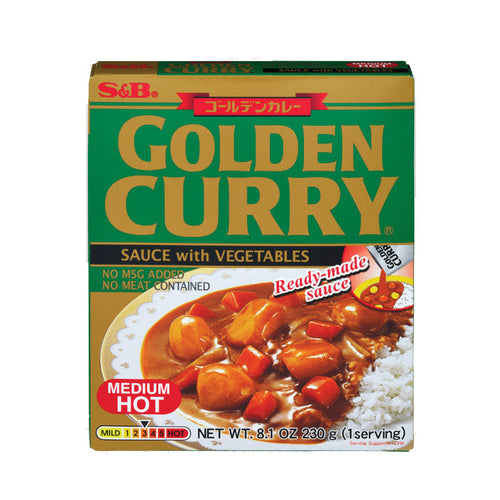 S&B S & B Curry Golden Retort Medium Hot by Seasia 230 g – 3er-Pack (3×230 g)