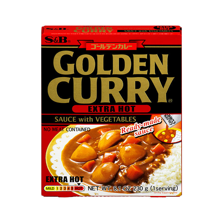 S&B - Golden Curry - Extra Hot - sehr scharf 230 g – 3er-Pack (3×230 g)