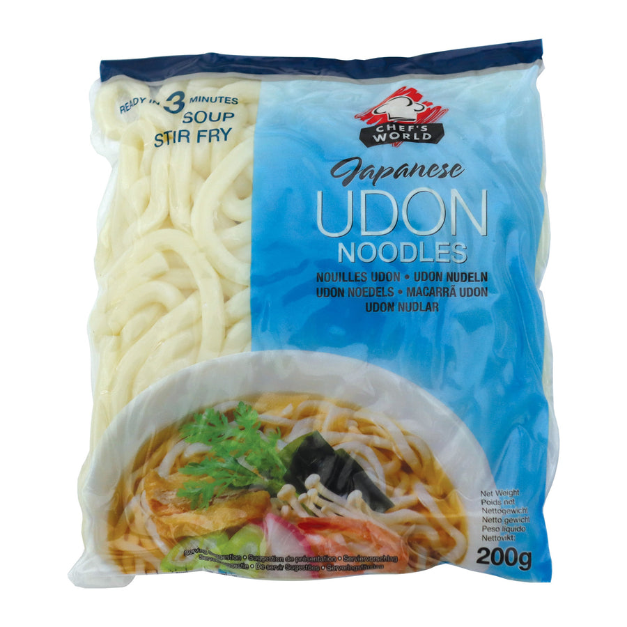 Chefs World frische Udon Nudeln 200 g – 10er-Pack (10×200 g)