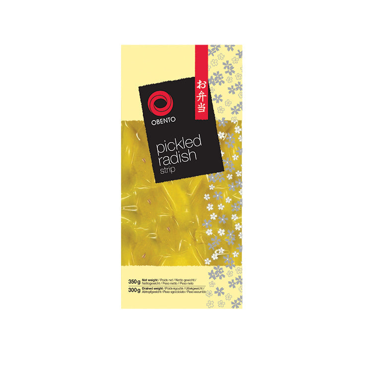 Obento Pickled Radish Strip Eingelegte Rettichstreifen, 350 gramm – 3er-Pack (3×Stück)