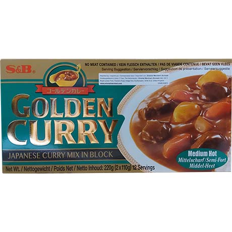 S&B Golden Curry Mittelscharf - 220 gm 220 g (Art. 5776-1)