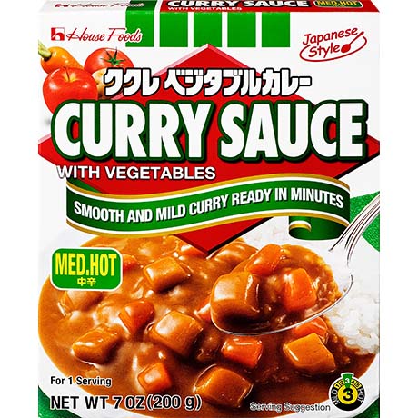 House Foods Japan Style Curry Sauce Medium Hot 200g – 3er-Pack (3×200 g)