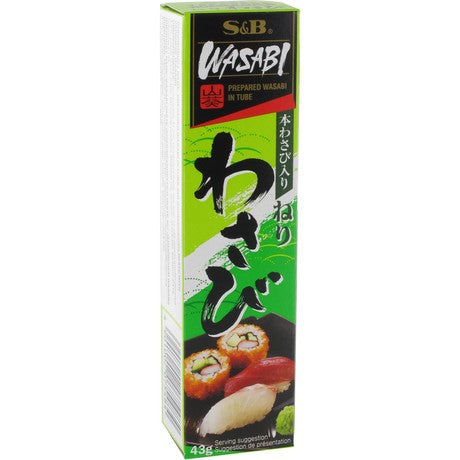 S&B - Wasabi Paste, japanische Wasabipaste – in einer praktischen Tube 43 g (Art. 5782-2) – 4er-Pack (4×43 g)