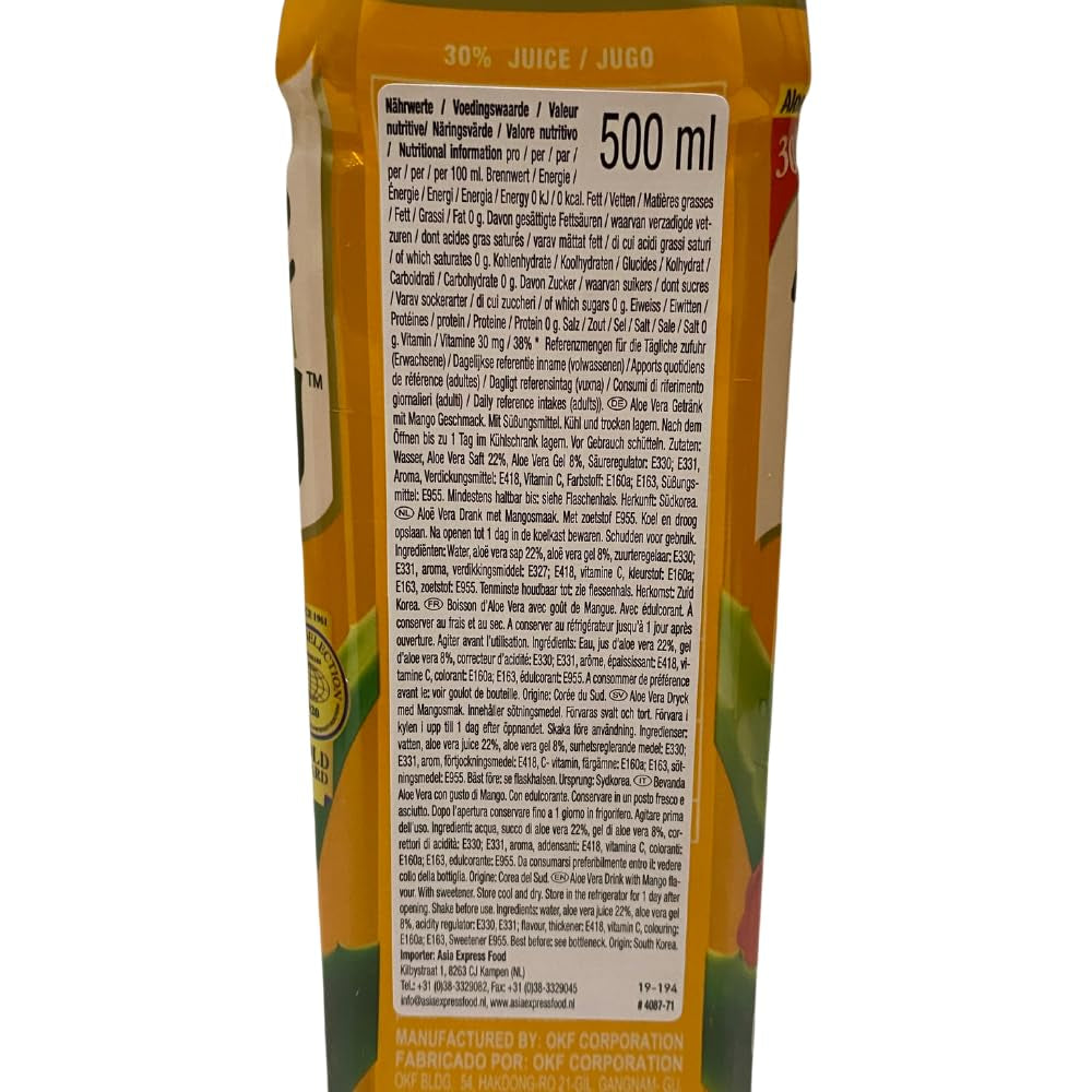 - Aloe Vera Getränk Mango (SF), 20Er Pack (20 X 500 ML)