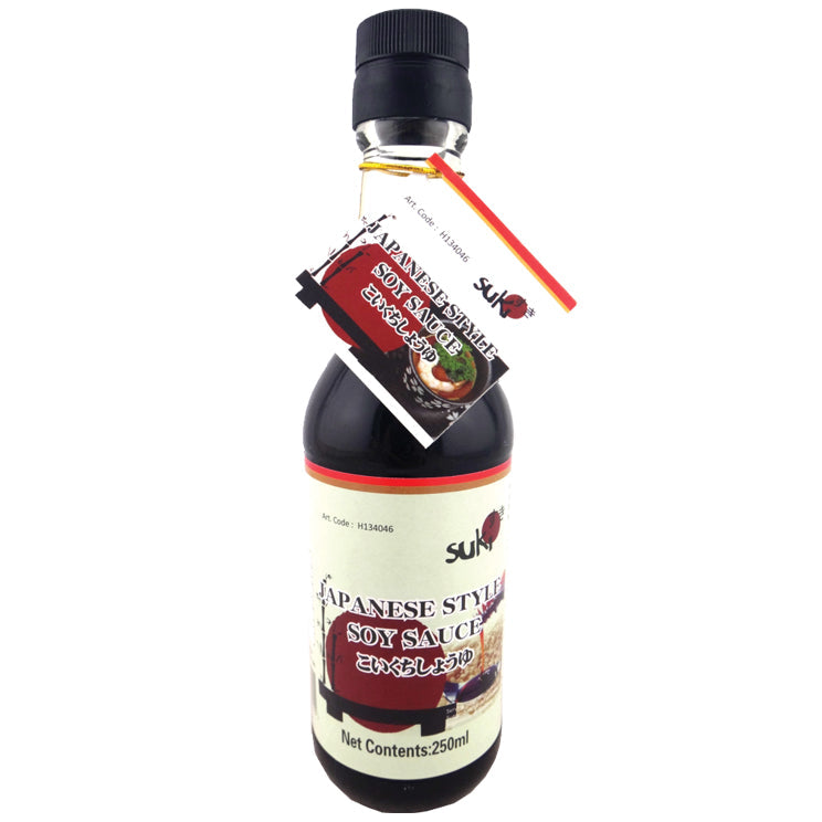 Suki Japanese Style Soy Sauce (Sojasauce), 250 ml – 3er-Pack (3×250 g)