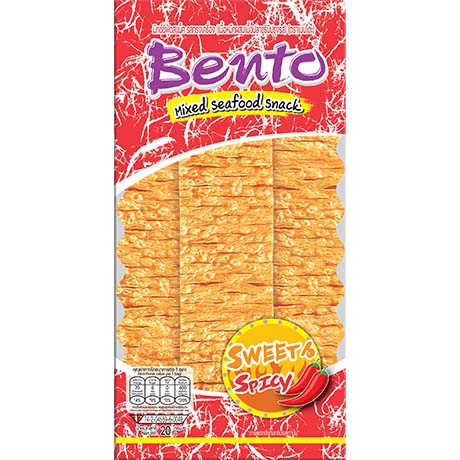 Bento Mix Meeresfrüchte Snack Sweet & Spicy Geschmack 20g (rot) – 12er-Pack (12×20 g)