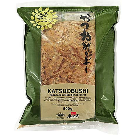 WADAKYU Katsuobushi Bonito Flocken – From 100 Prozent getrocknetem and smoked Bonito Tuna – ideal for Japanese Cuisine 500 g
