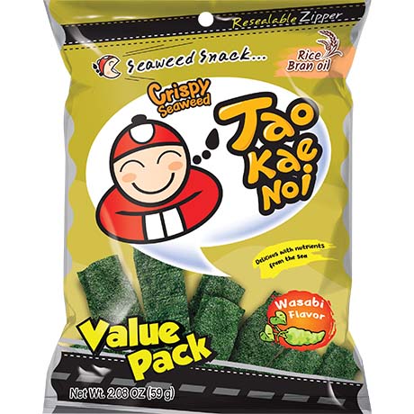 TAO KAE NOI Taokaenoi Crispy Seaweed Wasabi 59g (grössere Packung)