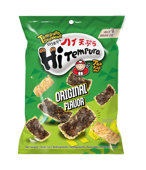 TAOKAENOI Tao Kae Noi Tempura Seaweed Original, Algensnack im Tempuramantel, 40 g – 4er-Pack (4×40 g)