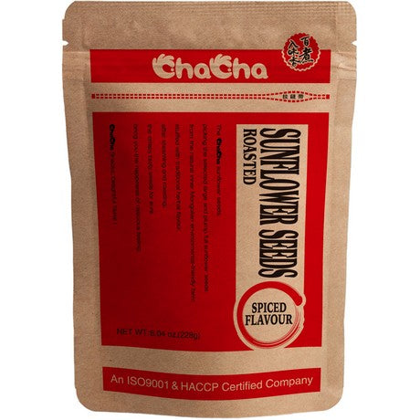 CHACHA Cha Cha Geröstete Sonnenblumenkerne SPICY Geschmack 228g – 4er-Pack (4×228 g)