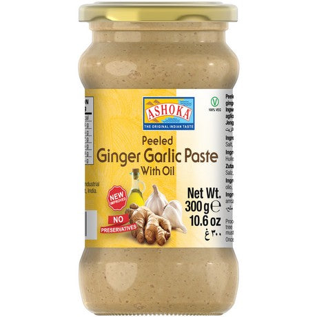 ASHOKA - Ingwer Knoblauch Paste in Öl 300 g – 3er-Pack (3×300 g)