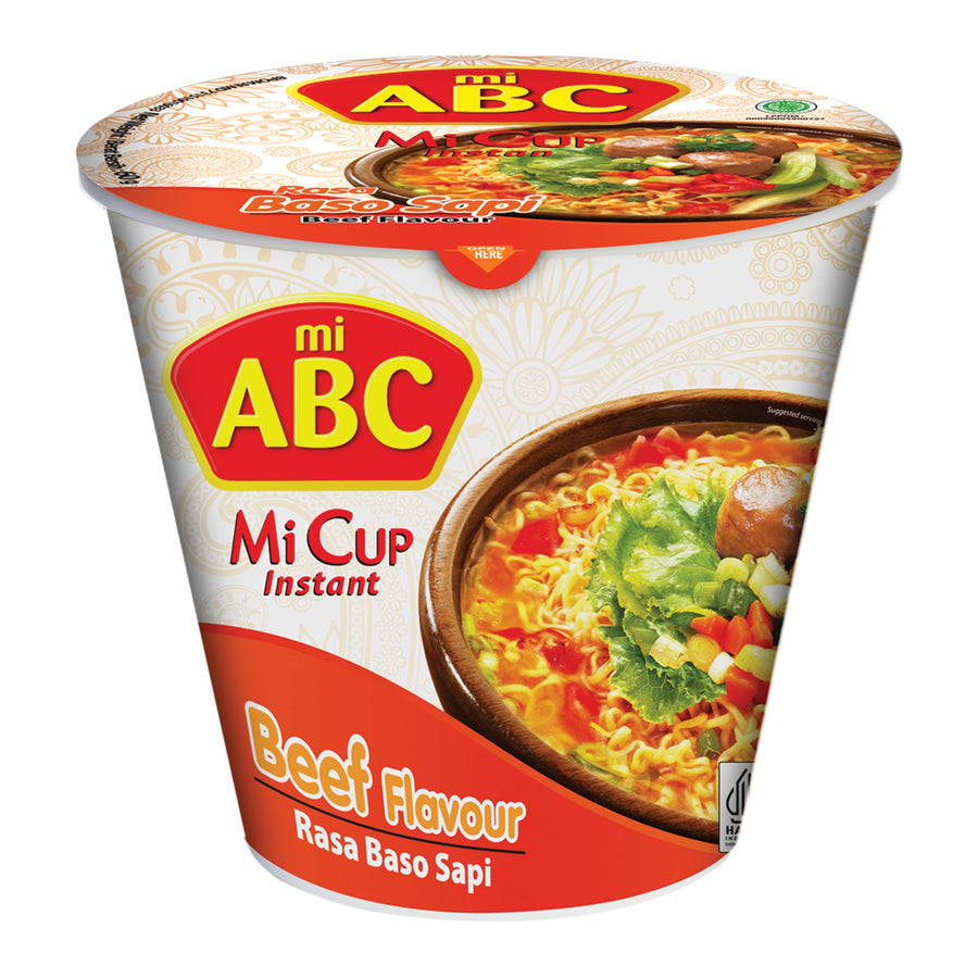 ABC PRESIDENT ABC Instantnudeln Beef (Becher) 60 g – 8er-Pack (8×60 g)
