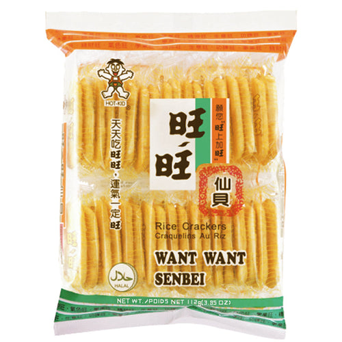WANT WANT - Salzige Senbei Reiskräcker 112 g (Art. 7282) – 4er-Pack (4×112 g)