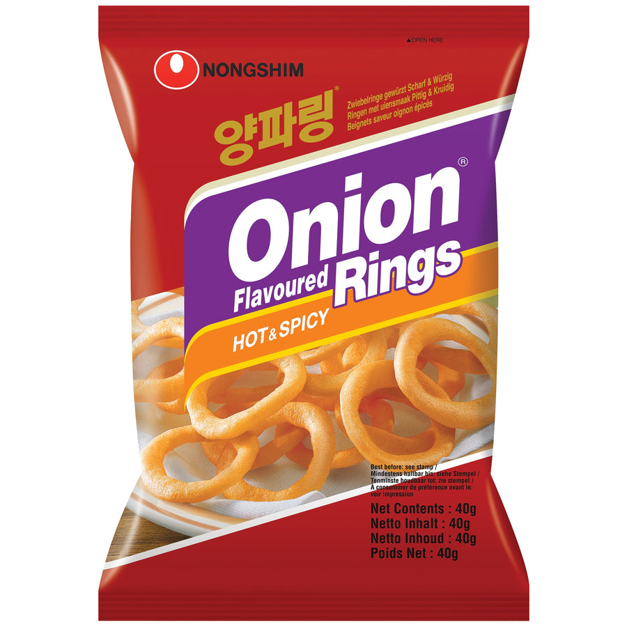 NONG SHIM NONGSHIM - Scharfe Zwiebelringe 40 g – 10er-Pack (10×40 g)