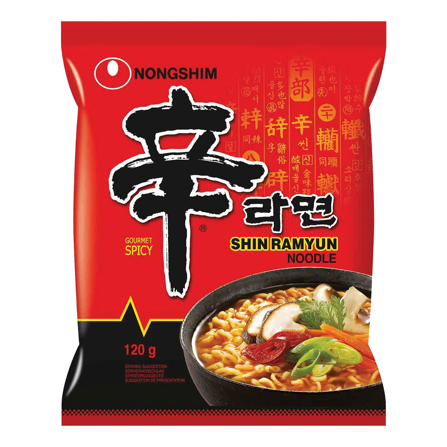 NONG SHIM Nongshim - Instant Nudeln Shin Ramyun - Produktdesign kann abweichen 120 g – 10er-Pack (10×120 g)