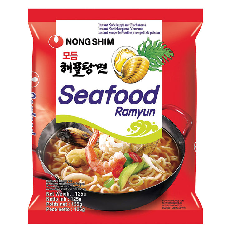 Nong Shim - Instant Nudeln Meeresfrüchten Ramyun 125 g – 10er-Pack (10×125 g)