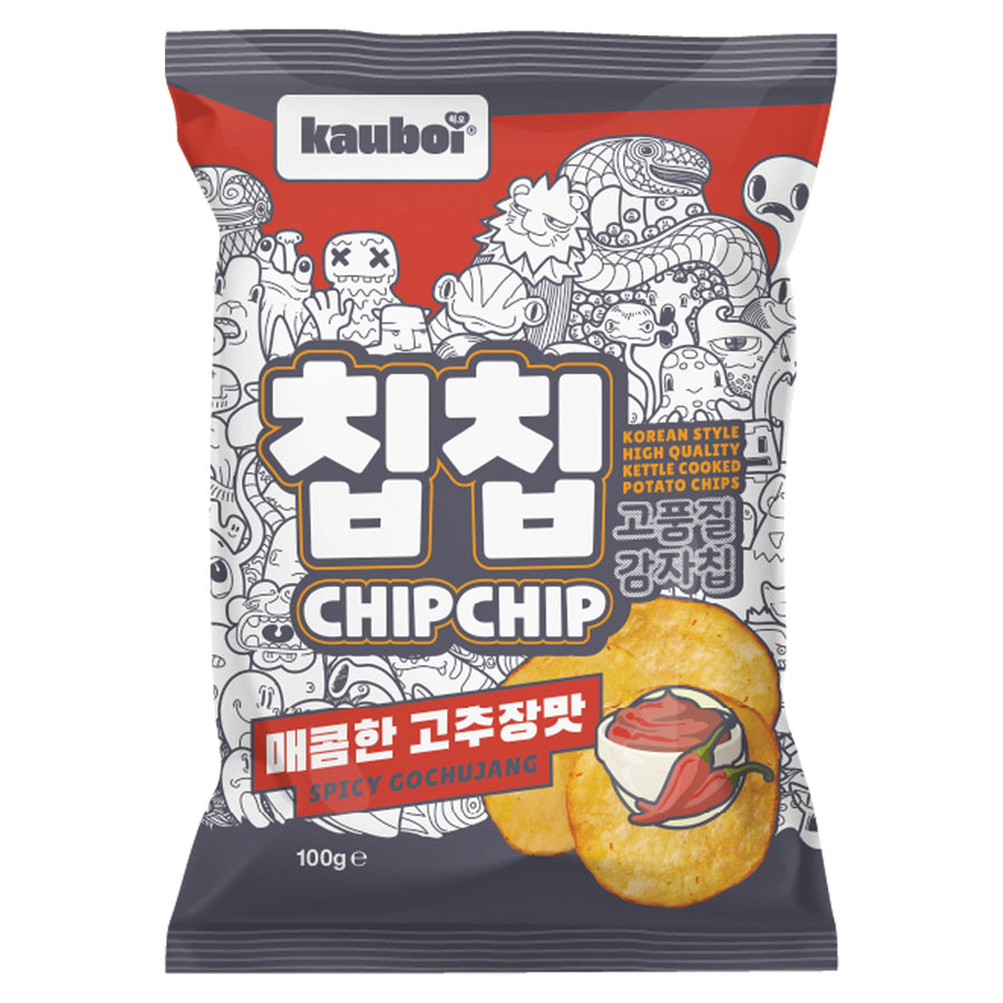 Kauboi Chip Chip Spicy Gochujang Chips 100g – 5er-Pack (5×100 g)