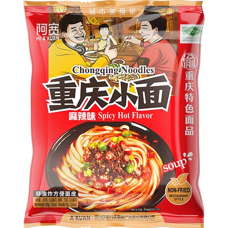 Baijia Chongqing Instantnudeln Hot Spicy Geschmack 100g – 4er-Pack (4×100 g)