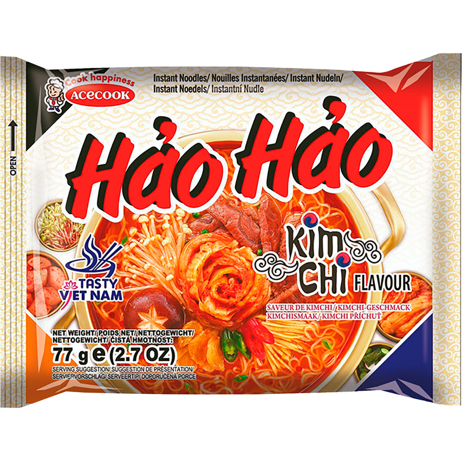 30x ACECOOK Hao Hao Instantnudeln Kimchi 77 g (Karton)