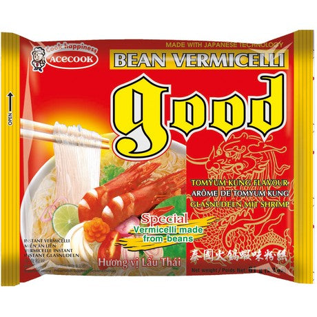 Acecook Glasnudeln Instantnudel Tom Yum 62g – 8er-Pack (8×62 g)
