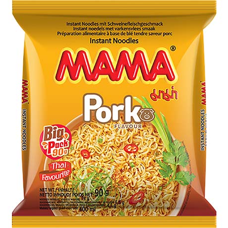 Mama Jumbo Instantnudeln Schweinefleisch Geschmack 90g – 10er-Pack (10×90 g)