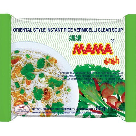 Mama Reisnudelsuppe Clear Soup 55g – 12er-Pack (12×55 g)