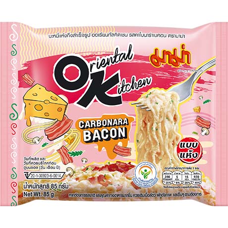 MAMA Instantnudeln, Carbonara Bacon, Oriental Kitchen 85 g – 10er-Pack (10x85g)