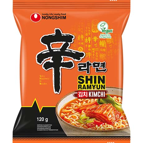 NONGSHIM - Instantnudeln Shin Kimchi 120 g – 10er-Pack (10×120 g)