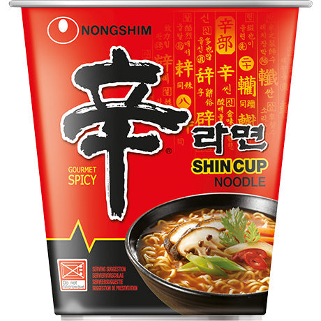 NONGSHIM Nong Shim Instant Cup Nudeln Shin Ramyun scharf 68g (Art. 7689-22) – 6er-Pack (6×68 g)