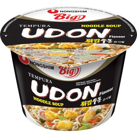 Nongshim Tempura Udon Big Bowl I Koreanische Instant Ramen I 111 g – 4er-Pack (4×111 g)
