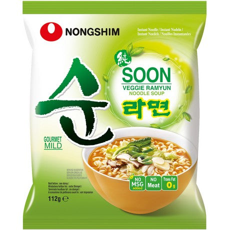 Nong Shim NONGSHIM - Instant Nudeln Soon Veggie 112 g – 10er-Pack (10×112 g)