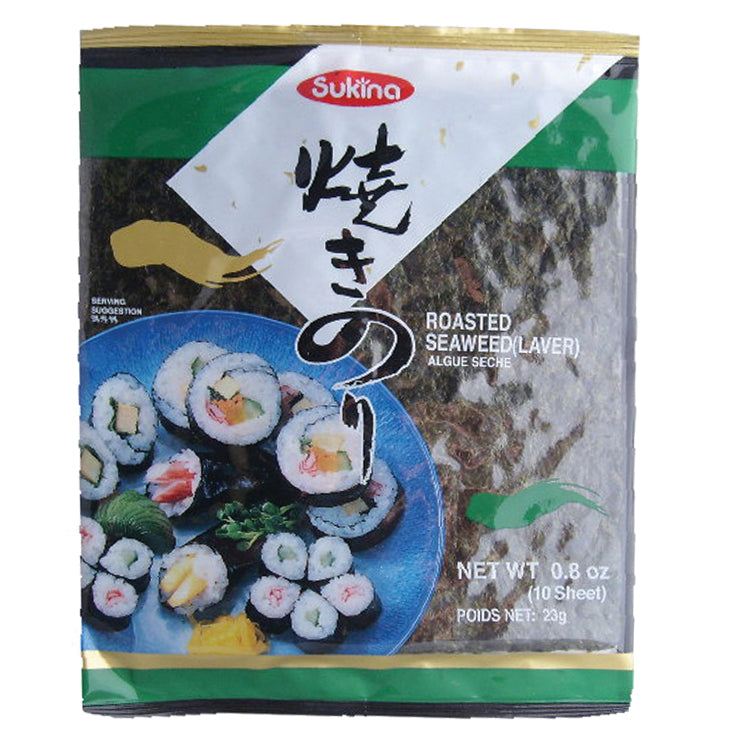 Wang SUKINA - Gerösteter Seetang für Sushi 24 g – 5er-Pack (5×24 g)