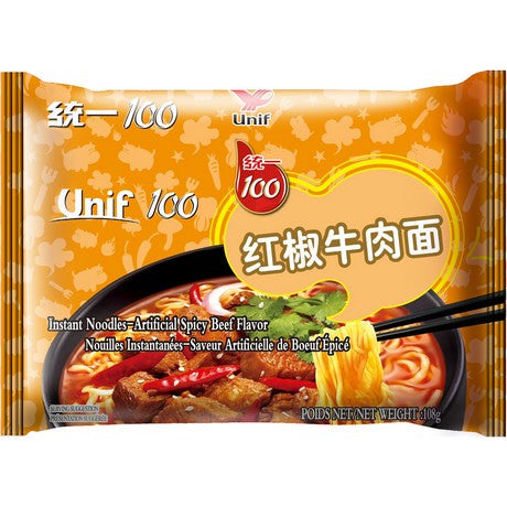 TONGYI - Instant Nudeln Gebratenes Rindfleisch 108 g – 8er-Pack (8×108 g)