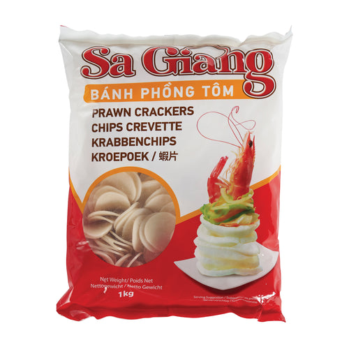 SA GIANG Garnelencracker, nicht gebacken / Kroepoek # Y2 + ein kleiner Glücksanhänger gratis 1 kg