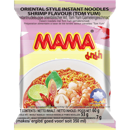 Instantnudelsuppe Orientalischer Art, Tom Yum Garnelen Geschmack, Zilver, 60 G (30Er Pack)