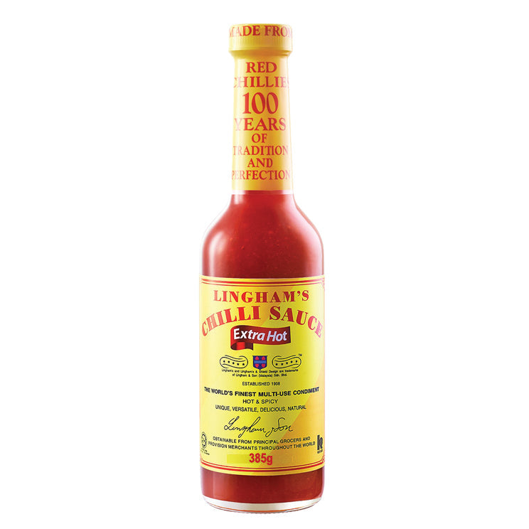 LINGHAMS Lingham's Extra Hot Chilli Sauce, scharfe Chili-Sauce mit frischen, roten Chilis, aromatisch-süße Hot-Sauce mit natürlichen Zutaten, 280 ml – 3er-Pack (3×280 g)