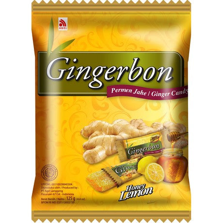 GINGERBON - Ingwer Honig Zitrone Bonbons 125 g – 5er-Pack (5×125 g)